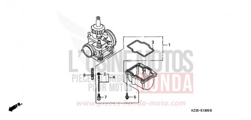 CARBURETOR OPTION KIT (1) CR250RY de 2000